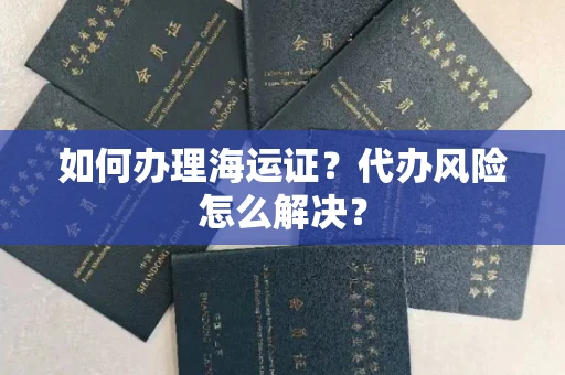 苏州如何办理海运证?代办风险怎么解决?